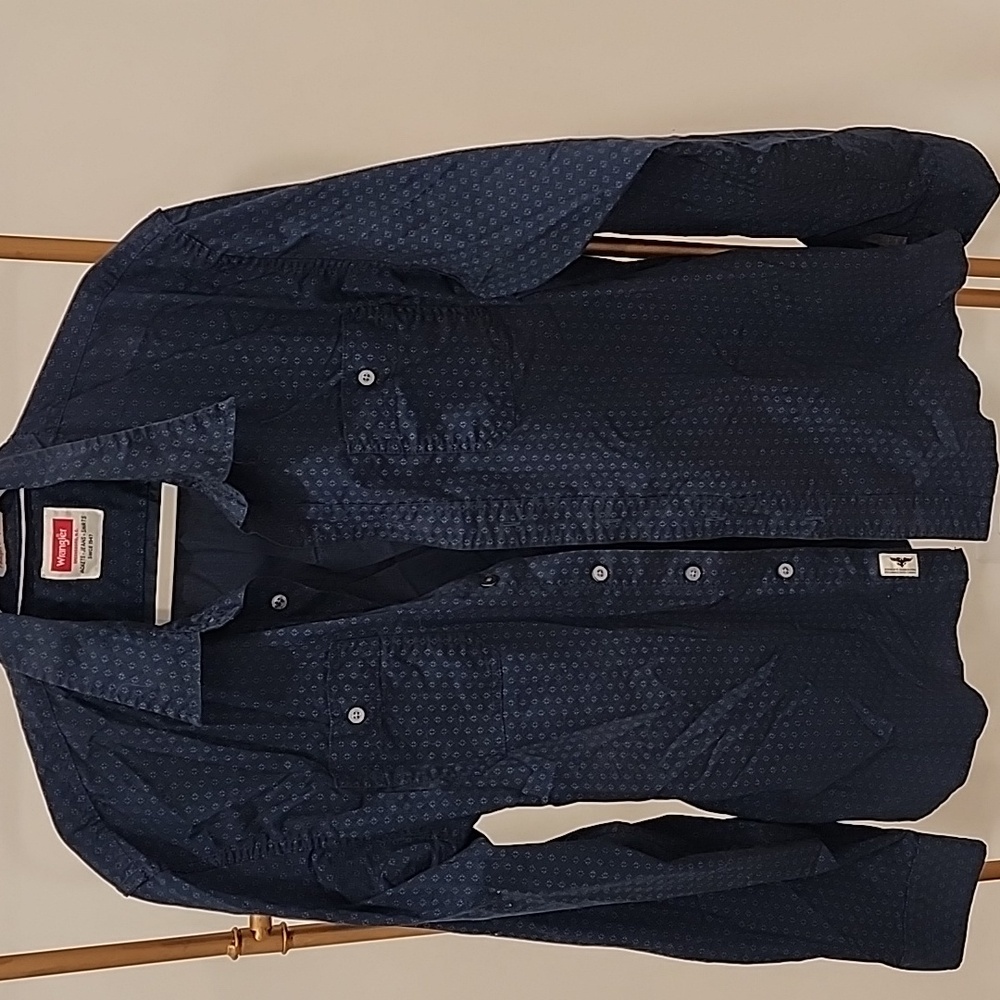 Wrangler Dark Blue Patterned Shirt